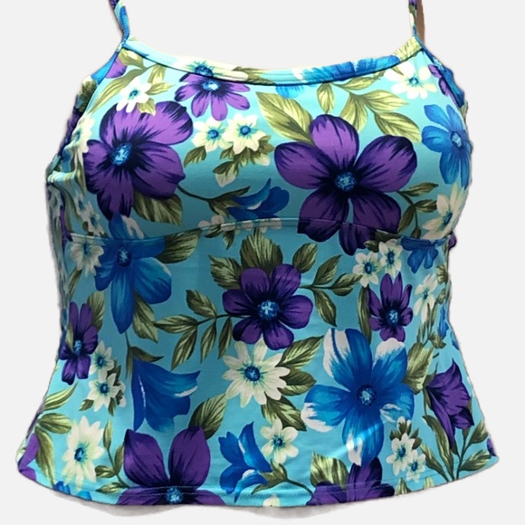 Lands' End Swim Vintage Lands End Womens Tankini 9s Y2k Crop With
